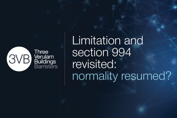 Limitation and section 994 revisited: normality resumed?