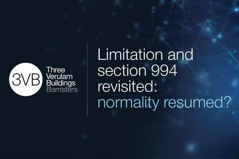 Limitation and section 994 revisited: normality resumed?