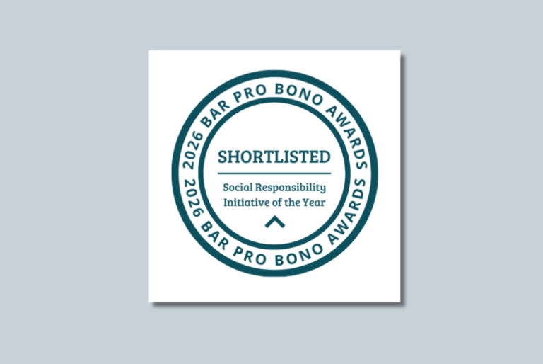 3VB’s IADRU and Anita Carroll shortlisted for Bar Pro Bono Awards 2026