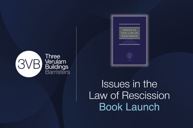 Book Launch: Issues in the Law of Rescission